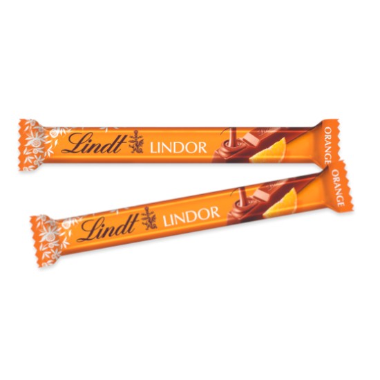 Lindt Lindor Milk Chocolate Orange Bar 38g - 2 For £1