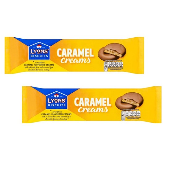 Lyons Caramel Creams Chocolate Covered Biscuits - 2 For £1