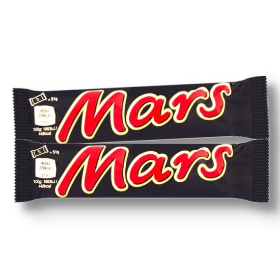 Mars Bars 51g - 2 For £1