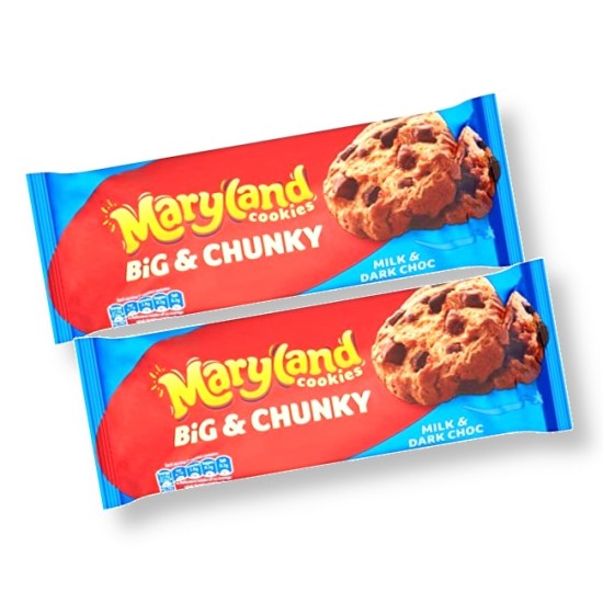 Maryland Cookies Big & Chunky Milk & Dark Choc 180g - 2 For £1.50