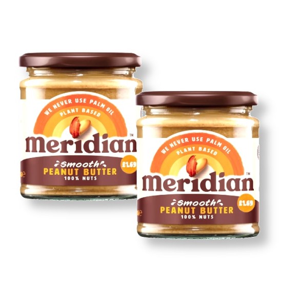 Meridian Smooth Peanut Butter 170g - 2 For £1.50