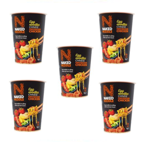 Naked Noodles Chinese Firecracker Chicken Egg Noodles 78g - 5 For £1