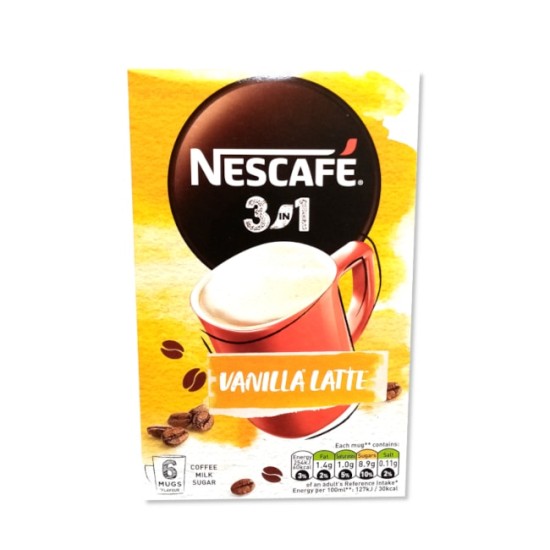 Nescafe 3 in 1 Vanilla Latte 6 Sachets