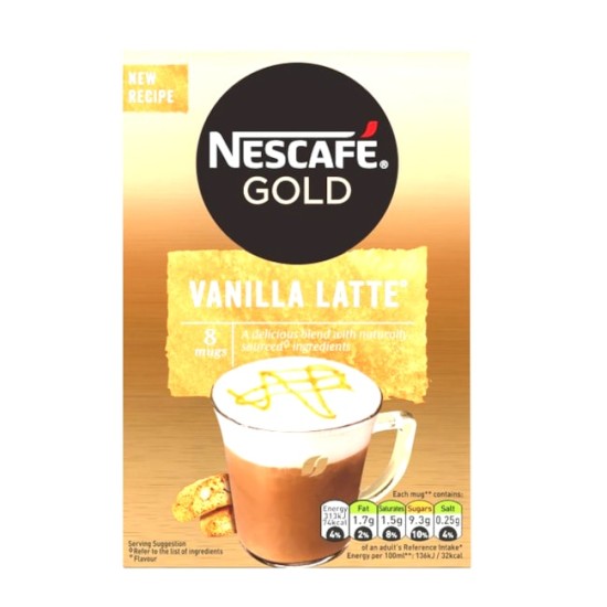 Nescafe Gold Vanilla Latte 8pk  148g