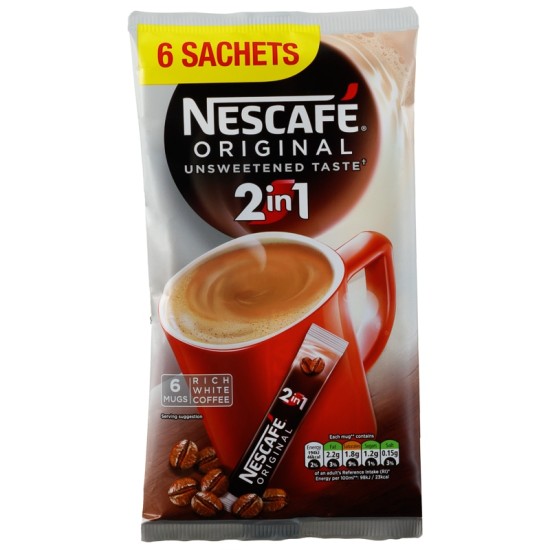 Nescafe 2 in 1 Sachets 6 x 10g
