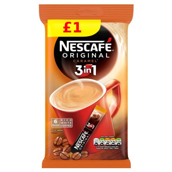 Nescafe Caramel 3 in 1 Coffee Sachets - £1
