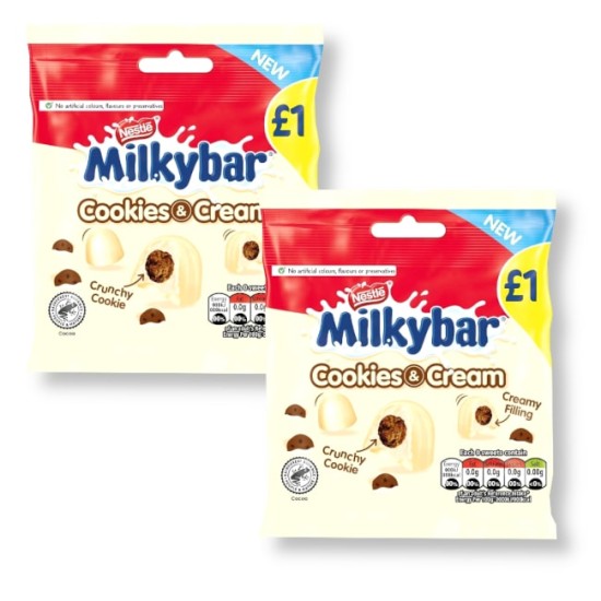 Nestle Milkybar Cookies & Cream 73g - 2 For £1