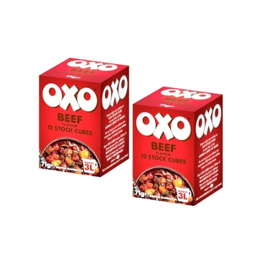 Oxo Beef Flavour 12 Stock Cubes 71g - 2 for £1.50