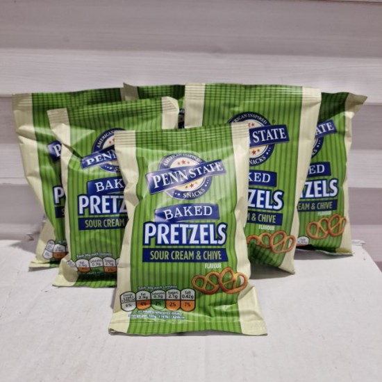 Penn State Baked Pretzels Sour cream & Chive 30g - 6 for £1