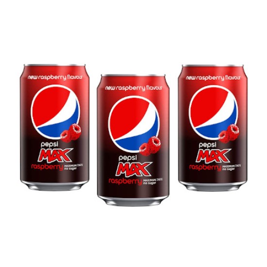 Pepsi Max Raspberry Can 330ml - 3 For £1