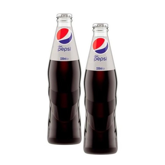 Diet Pepsi Glass Bottled Drink 330ml - 2 For £1