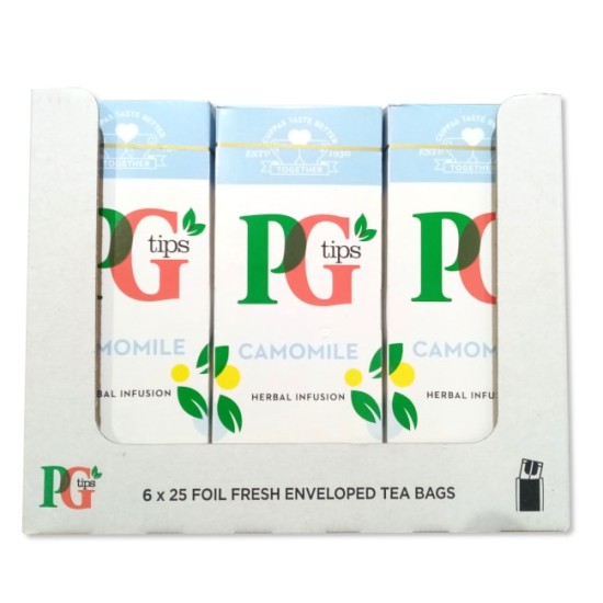 PG Tips Camomile Herbal Infusion Tea 25s x 6 - CASE PRICE
