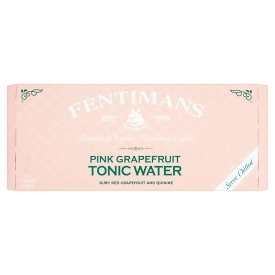 Fentimans Pink Grapefruit Tonic Water CASE of 8 x 150ml Cans