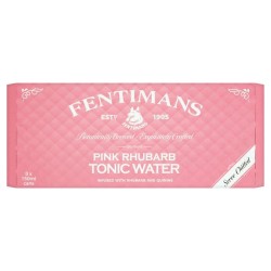 Fentimans Pink Rhubarb Tonic Water CASE of 8 x 150ml Cans