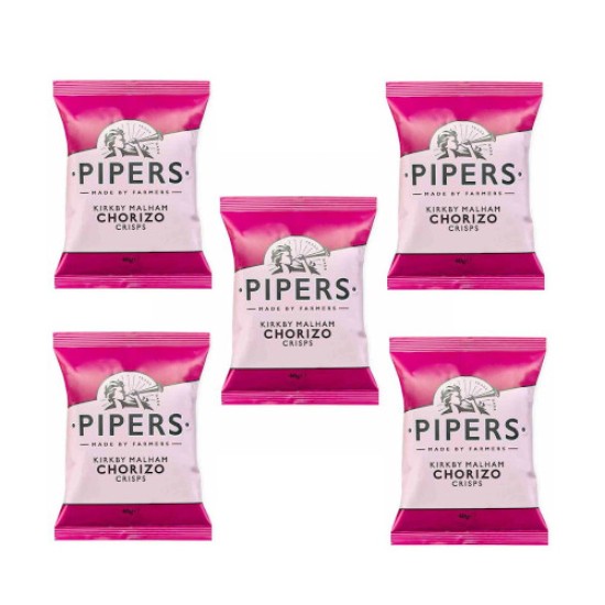 Pipers Kirby Malham Chorizo Crisps 40g - 5 For £1
