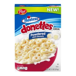Post Hostess Donettes Powdered Mini Donut Cereal CASE PRICE of 12