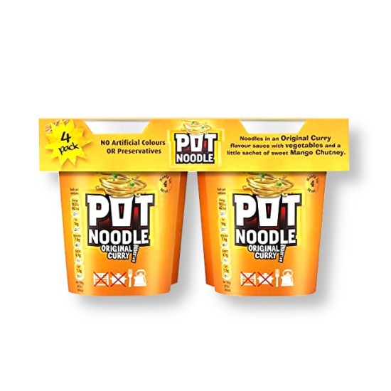 Pot Noodle Original Curry Flavour 4pk x 90g