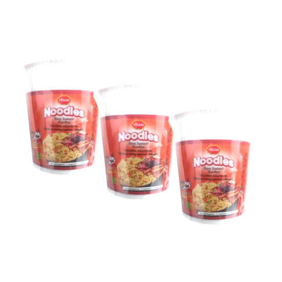 Pran Masala Flavour Easy Instant Noodle Pots 60g - 3 For £1.20
