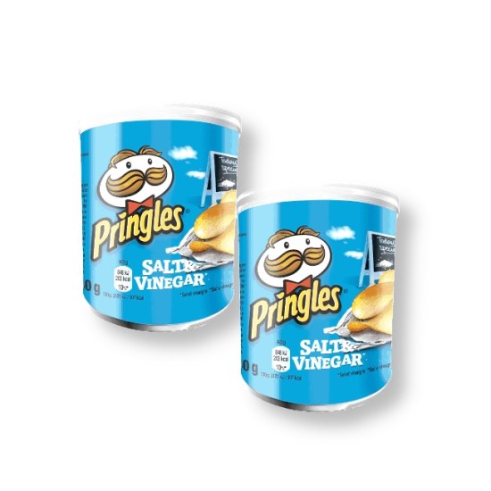 Pringles salt & Vinegar 40g - 2 For £1