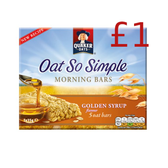 Quaker Oats So Simple Morning Bars Golden Syrup 175g