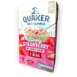 Quakers Oat so Simple Strawberry No added Sugar Porridge 8pk 260g