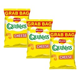 Walkers Quavers Cheese Grab Bags 34g - 3 For £1