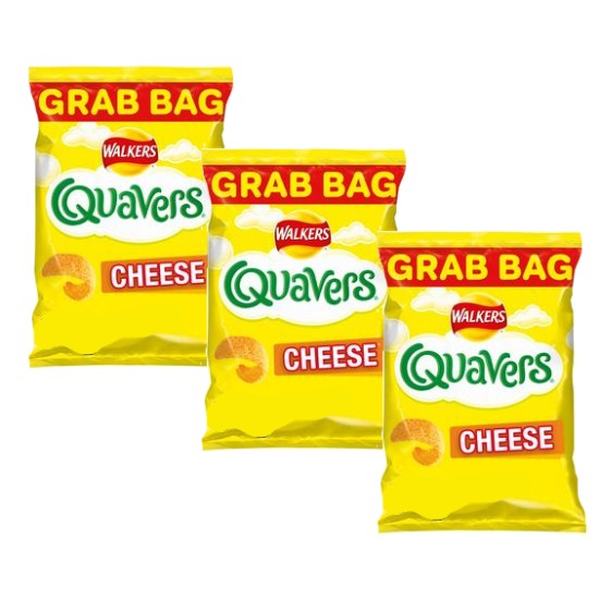 Walkers Quavers Cheese Grab Bags 34g - 3 For £1