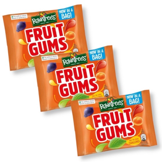 Rowntrees Fruit Gums 43.5g - 3 For £1
