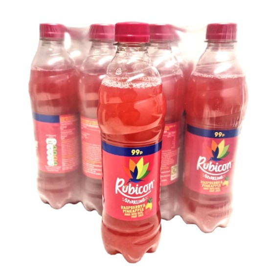 Rubicon Sparkling Raspberry & Pineapple Soft Drink 500ml 12pk - CASE PRICE!