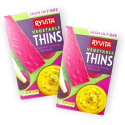 Ryvita Vegetable Thins Beetroot & Parsley Flatbreads 125g - 2 For £1.49