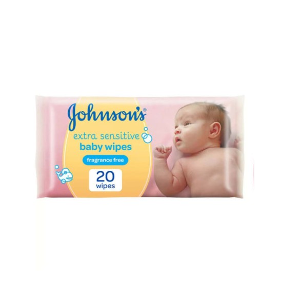 Johnsons Extra Sensitive Baby 20 Wipes
