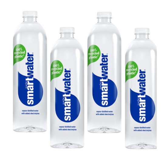 Glaceau Smart Water Sparkling 600ml - 4 For £1