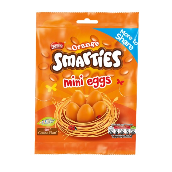 Nestle Orange Smarties Mini Eggs 270g Big Bag
