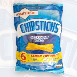 Smiths Chipsticks Salt N Vinegar Flavour Snack 6pk x 17g