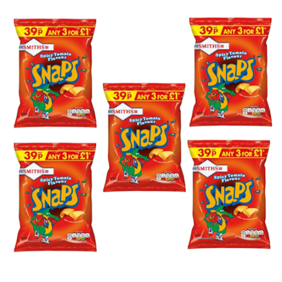 Smiths Snaps Spicy Tomato Crisps 21g 5 For £1 