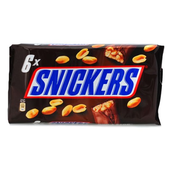 Snicker Peanut Chocolate Bar Multipack 6x50g 