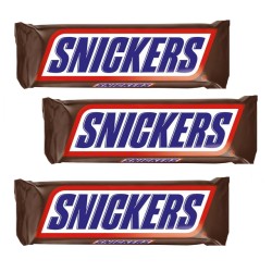 Snickers Chocolate Peanut Bars 50g - 3 For £1