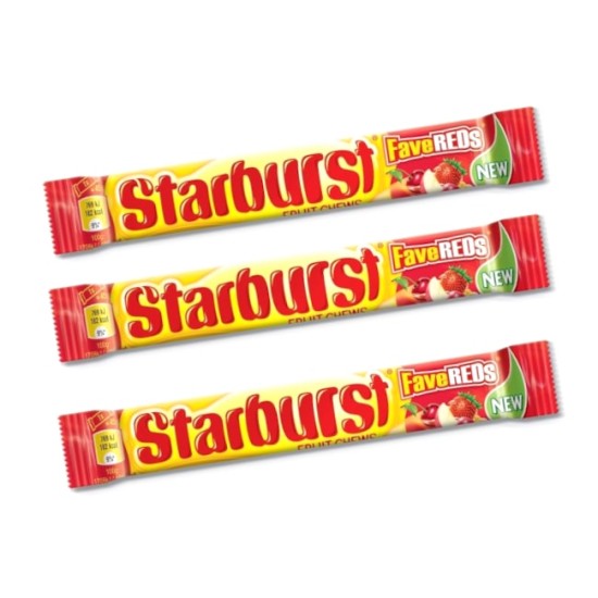 Starburst Fave Reds Fruit Chews 45g - 3 For £1