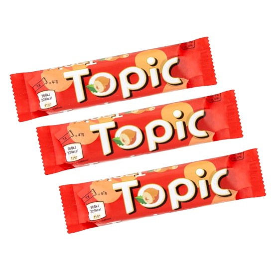Topic chocolate Bar 47g - 3 For £1