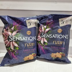 Walkers Sensations Naan Chips Garlic Herb 150g - 2 For £1