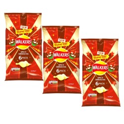 Walkers Spicy Sriracha Multipack 6x25g 3 for £1