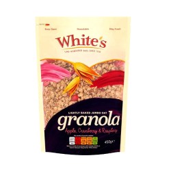 Whites Jumbo Oat Granola Apple, Cranberry & Raspberry Cereal 450g